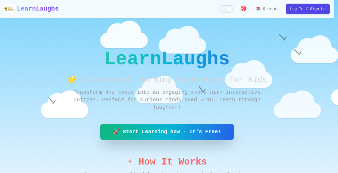 LearnLaughs: nauka przez historie dla dzieci 5–18